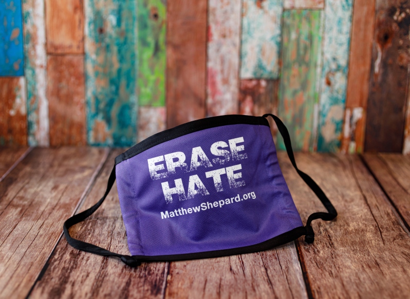 Distressed Erase Hate Face Mask