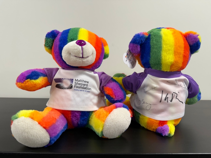 Product Description: Just in time for the holiday season,our limited edition 2024Bear to Make a Difference commemorative bears are now availabe online. Signed by Making a Difference Award honorees Kal Penn and Ambassador John Berry, along with Judy and Dennis Shepard, these bears will make a great gift for any fan or collector. Quantities are limited.</br> Celebrity Signed Bear - Kal Penn & Amb. John Berry